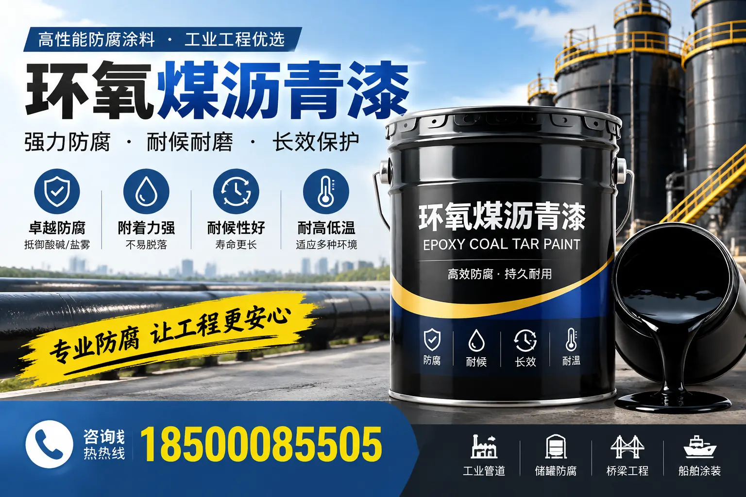 环氧煤沥青漆的施工方法与注意事项,确保在石城顺利完成